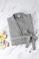 Halat de baie unisex, DC Home, Kimono, Bumbac, Gri