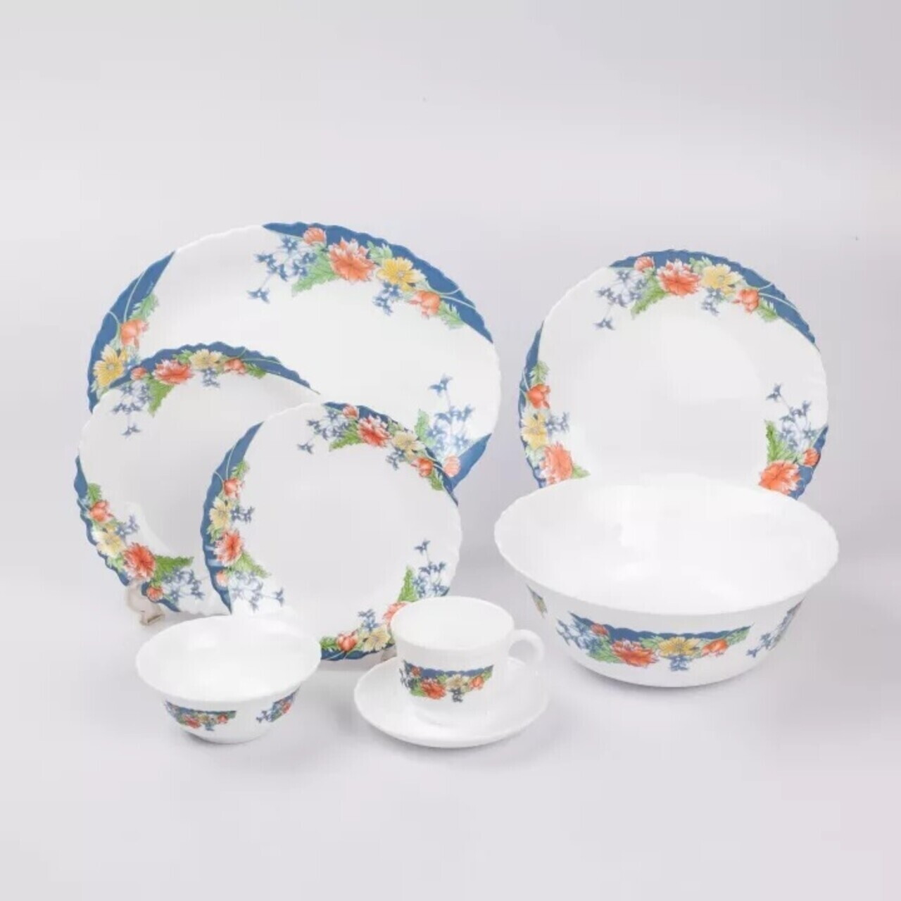 Seviciu de masa 38 piese, Luminarc, Florine, opal, multicolor - view 2
