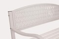 Banca pentru gradina/terasa Lizette, Bizzotto, 123x55x84 cm, otel, invelis e-coating, finisaj mat, grej