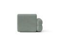 Modul canapea stanga 1 loc, Neo, Micadoni Home, 110x100x83 cm, tesatura Chenille Silencio, albastru muted