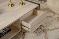Masuta de cafea, Kalune Design, Haldizen, Travertin / Negru
