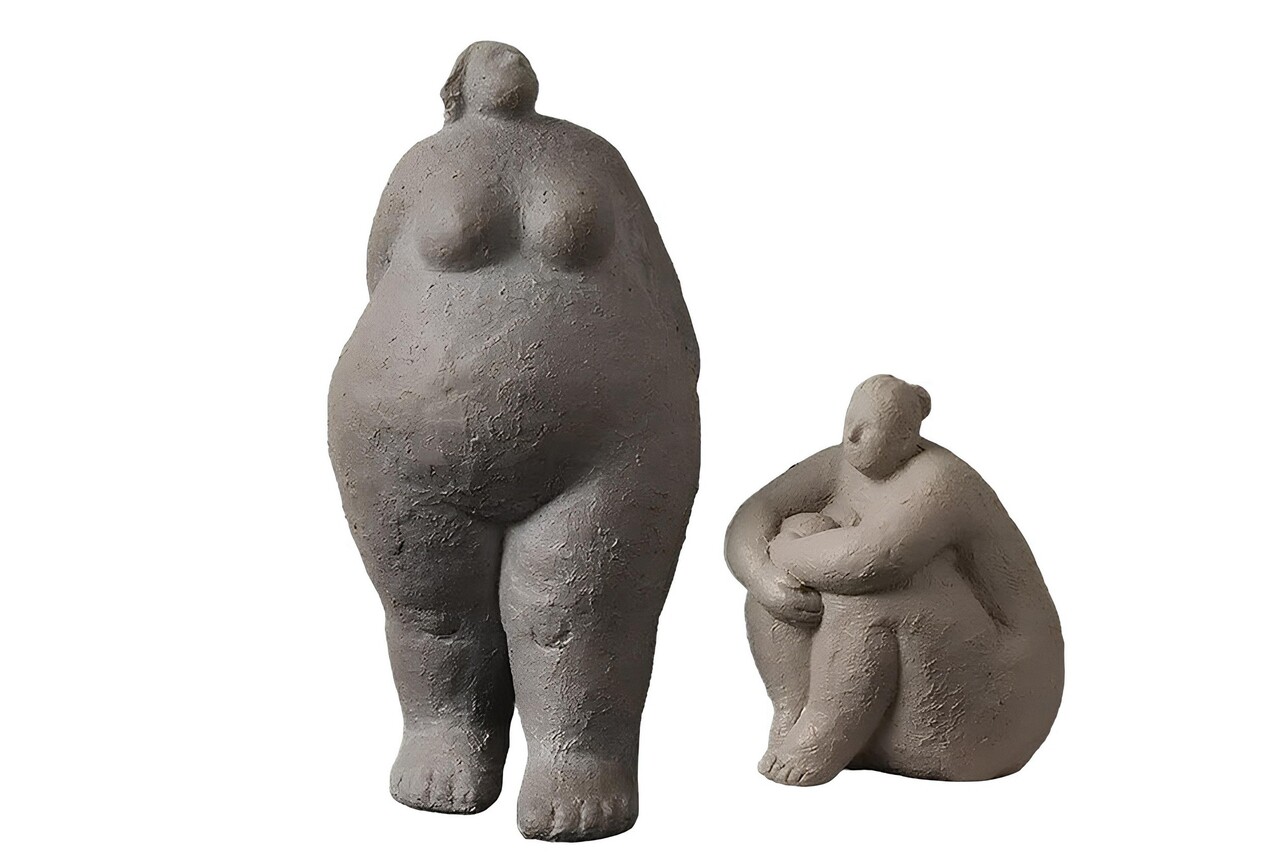 Set de obiecte decorative, CY0398, Poliester, Gri / nurcă