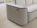Coltar dreapta 4 locuri ELTAP, Ume, 287x190x88 cm, lemn/poliester, alb/albastru inchis