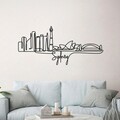 Decoratiune de perete, Sydney, Metal, Grosime: 2 mm, Negru