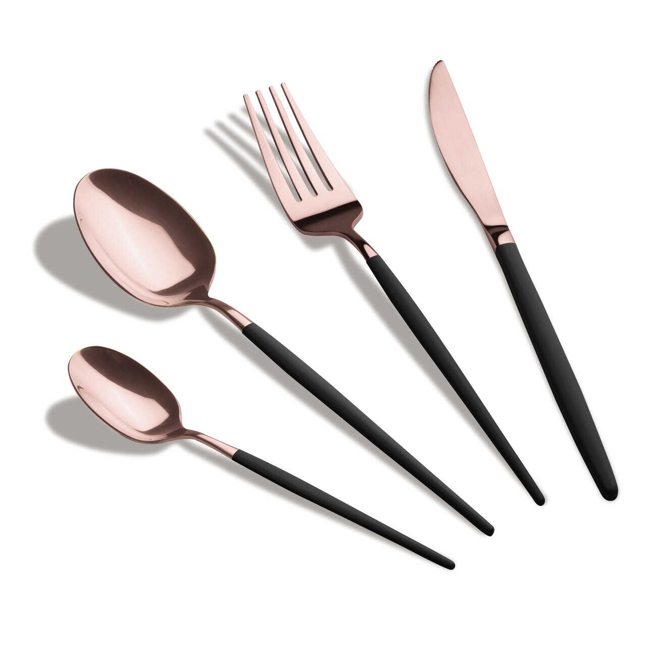 Set tacamuri 24 piese Berlinger Haus, Cutlery, inox, negru/roz - imagine 5