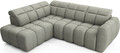 Coltar extensibil stanga 4 locuri ELTAP, LT-100XIL, Falconn, 258x208x107 cm, lemn/poliester, verde