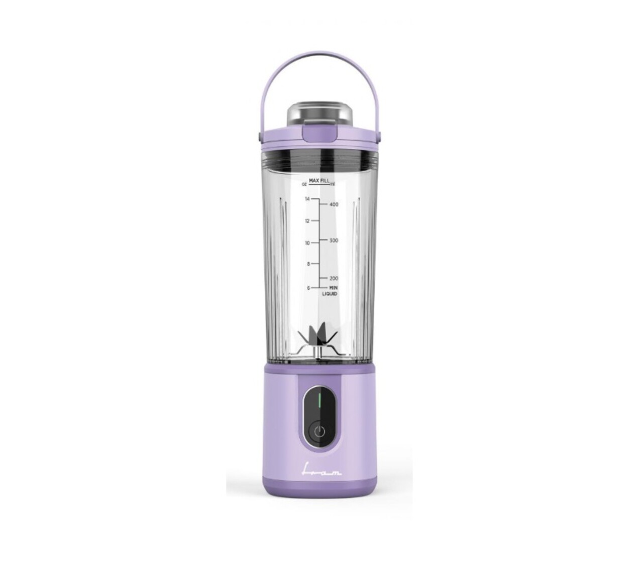 Blender portabil Fram, 7.4V, 400 ml, mov