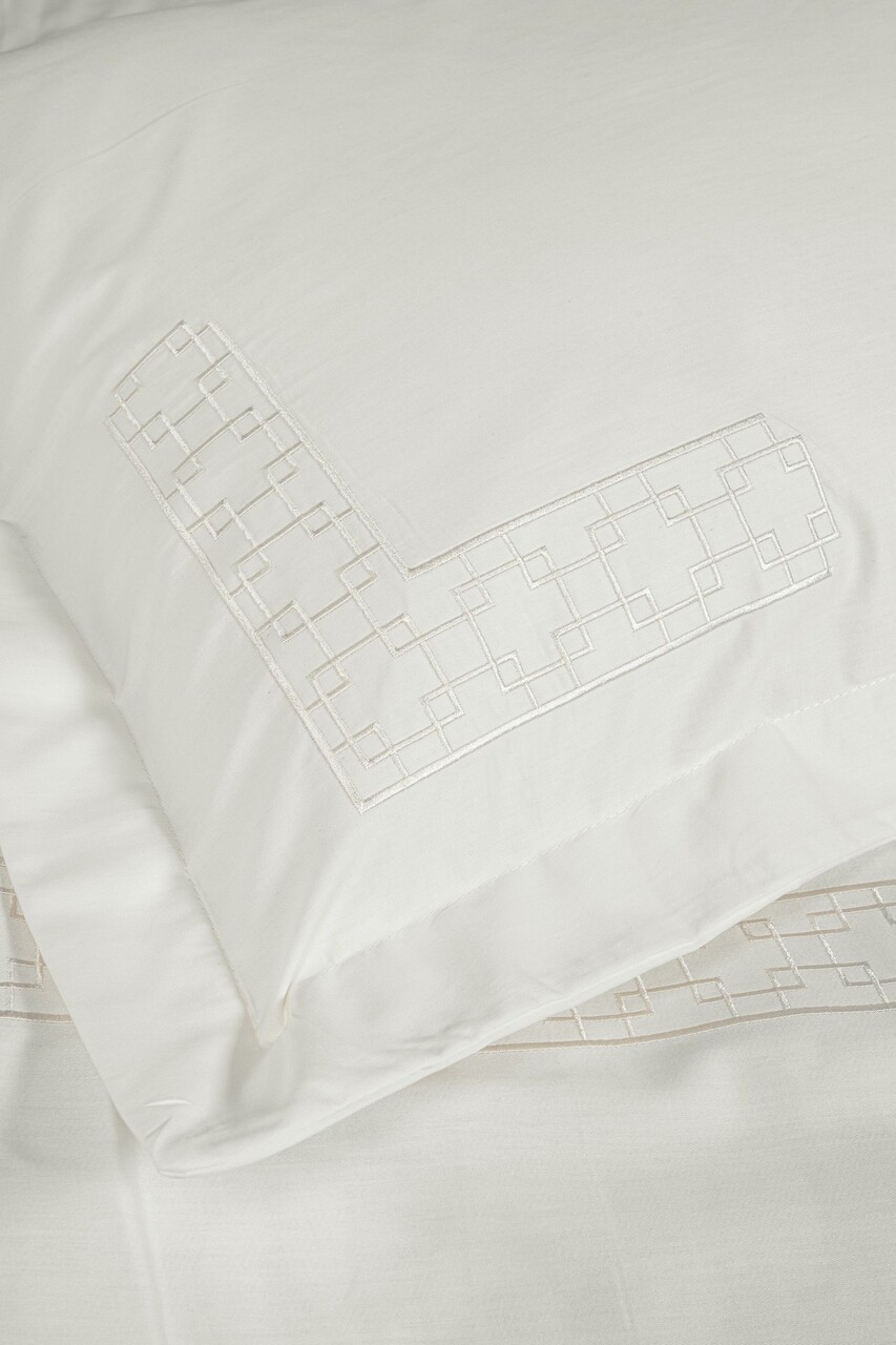 Lenjerie de pat dubla, Luxe - Ecru, Cotton Box, Bumbac Satinat