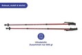 Set 2 bete telescopice pentru drumetie Maximex, Telescopic, 60x10x5 cm, aluminiu, negru/rosu
