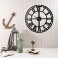 Ceas de perete, Classic, Metal, Dimensiune: 50 x 50 cm, Negru