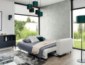 Canapea extensibila 4 locuri ELTAP, SO-DAL-01ROY, Dalia, 248x84x95 cm, lemn/poliester, alb