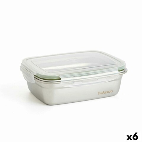 Set 6 caserole, Bidasoa, Theo, 850 ml, inox/plastic Bidasoa