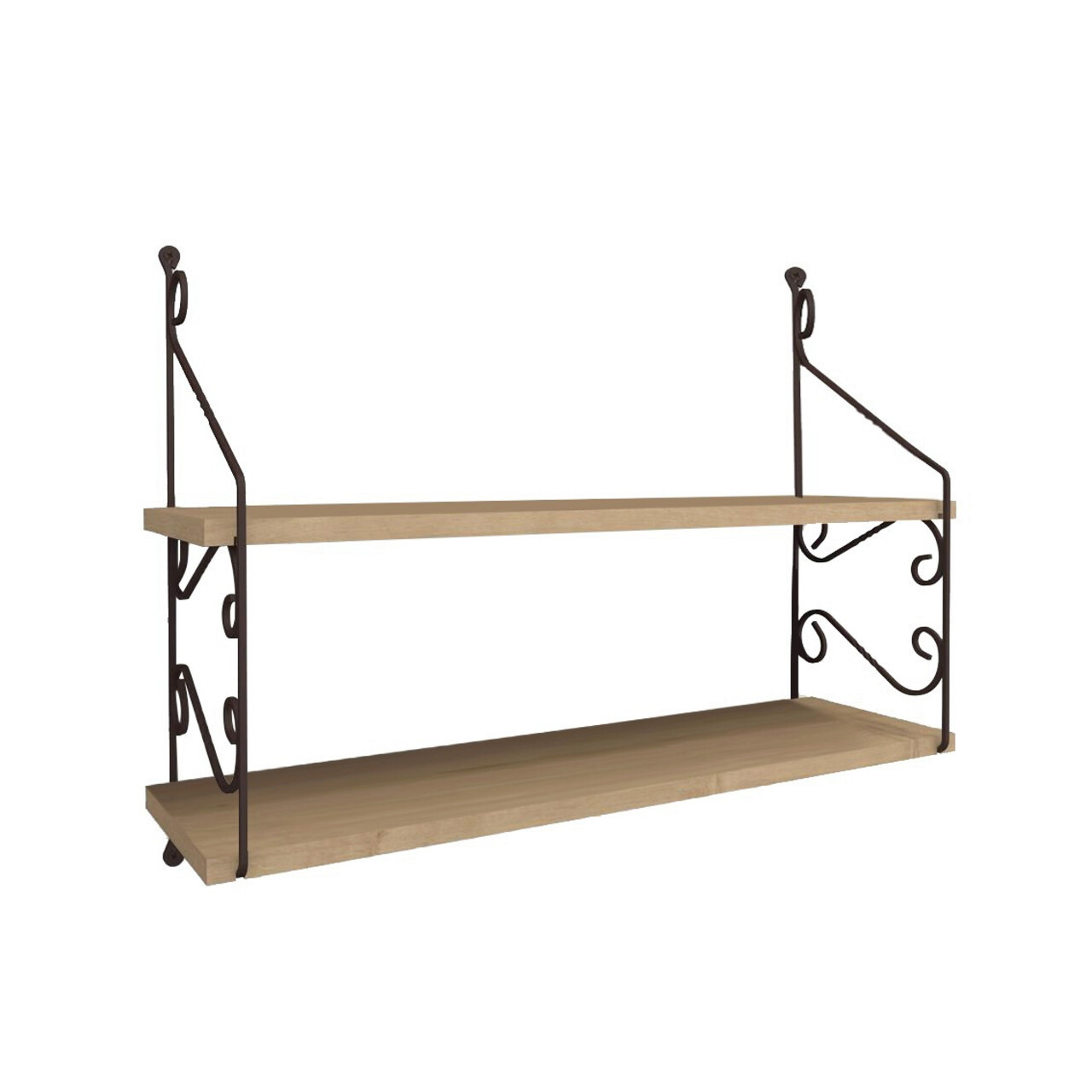 Raft de perete, Decormet, Seramoni 2'li, 72x51x20 cm, Stejar - 1 | YEO