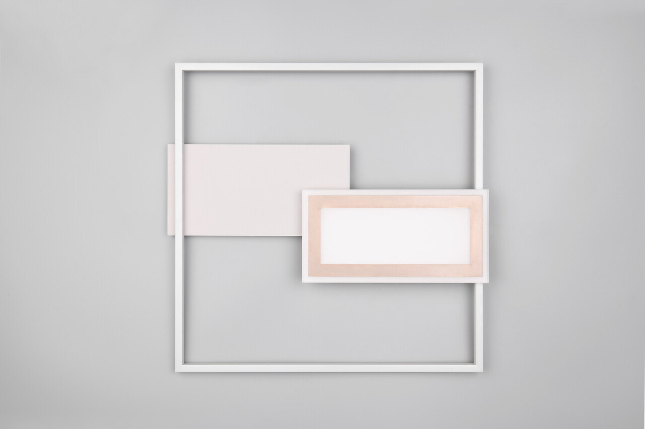 Plafoniera Spiro, RL NOW, 53x50x6.2 cm, 32W, 1x SMD, metal, gri/natur