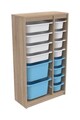 Dulap multifunctional, Estella, Montana Xs 2D4N8U, Sonomo Alb / Albastru
