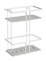 Etajera pentru baie, Wenko, Termoli, 25.5 x 35.5 x 14.5 cm, inox/plastic, argintiu