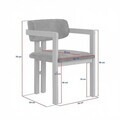 Set masa si scaune (5 piese), Nordure, Meridia 4, Travertin / Nuc Milano / Nuc Închis / Alb