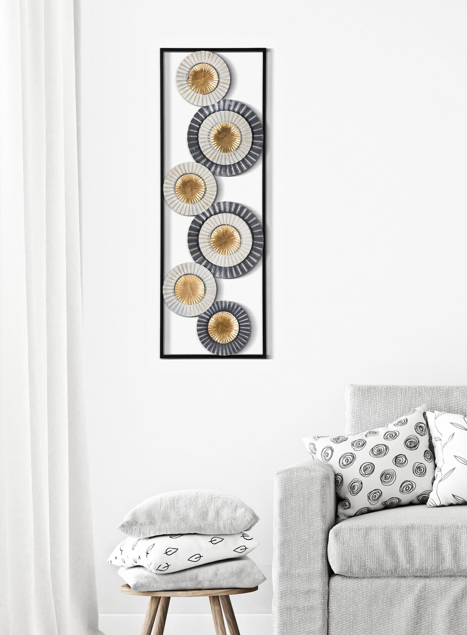 Decoratiune de perete, Art A, Mauro Ferretti, 32x90 cm, fier - 1 | YEO