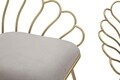 Set 2 scaune de bar Flower Glam, Mauro Ferretti, fier/poliester, gri