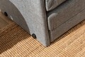 Canapea extensibilă cu 1 loc, Futon, 859FTN2881, Metal , Gri deschis