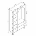 Cuier de perete, Hanah Home, Arion, 112x192x37 cm, Delfinul Umbrei / Alb