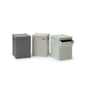 Cos de rufe stivuibil, Brabantia, Linn, 35 L, 37x32x44.5 cm, textil, gri