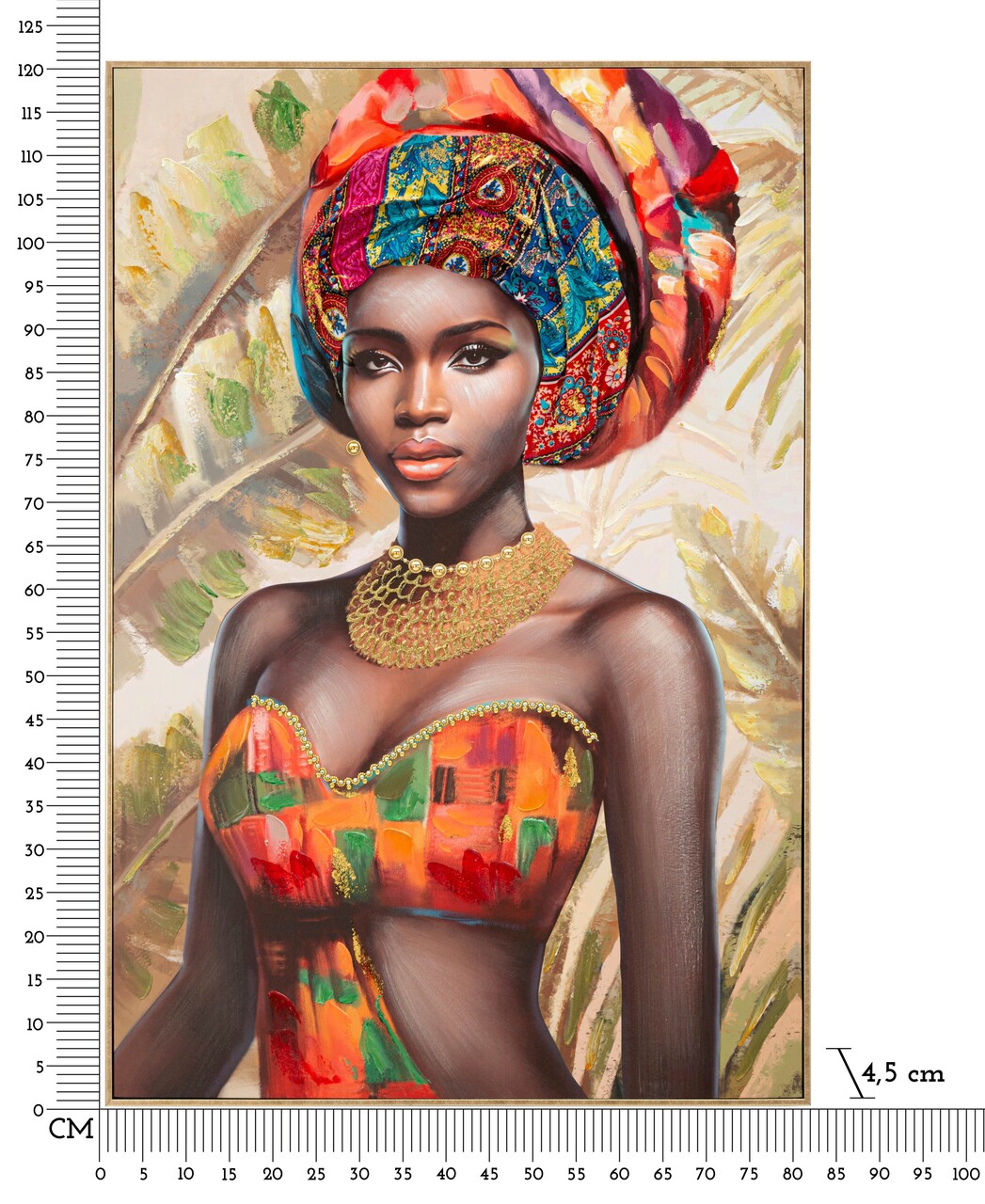 Tablou decorativ Deva -B, Mauro Ferretti, 82x122 cm, canvas pictat/lemn de brad, multicolor - 1 | YEO