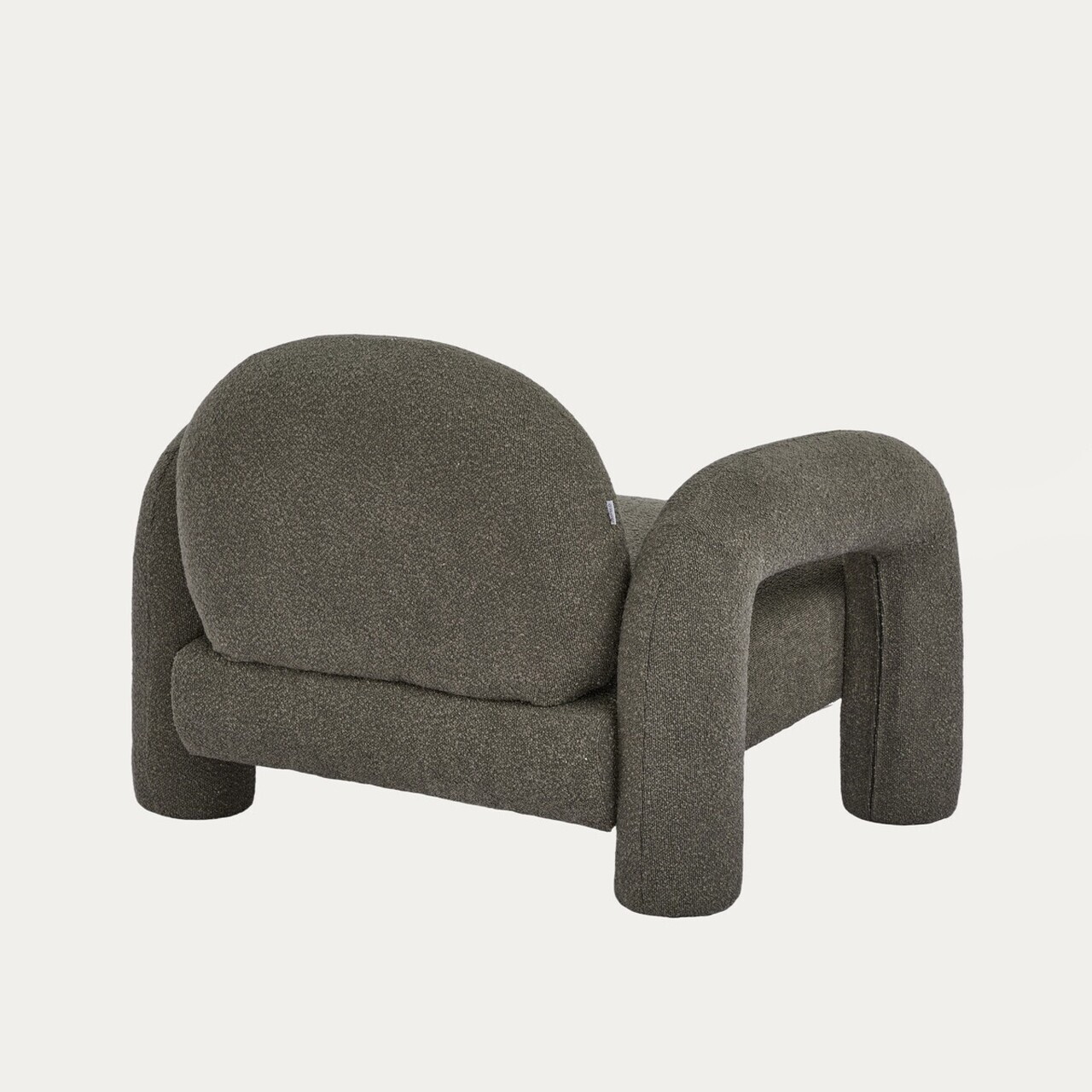 Fotoliu Sedia, Homla, 95x88x70 cm, MDF/metal/tesatura teddy boucle, maro — imaginea 5