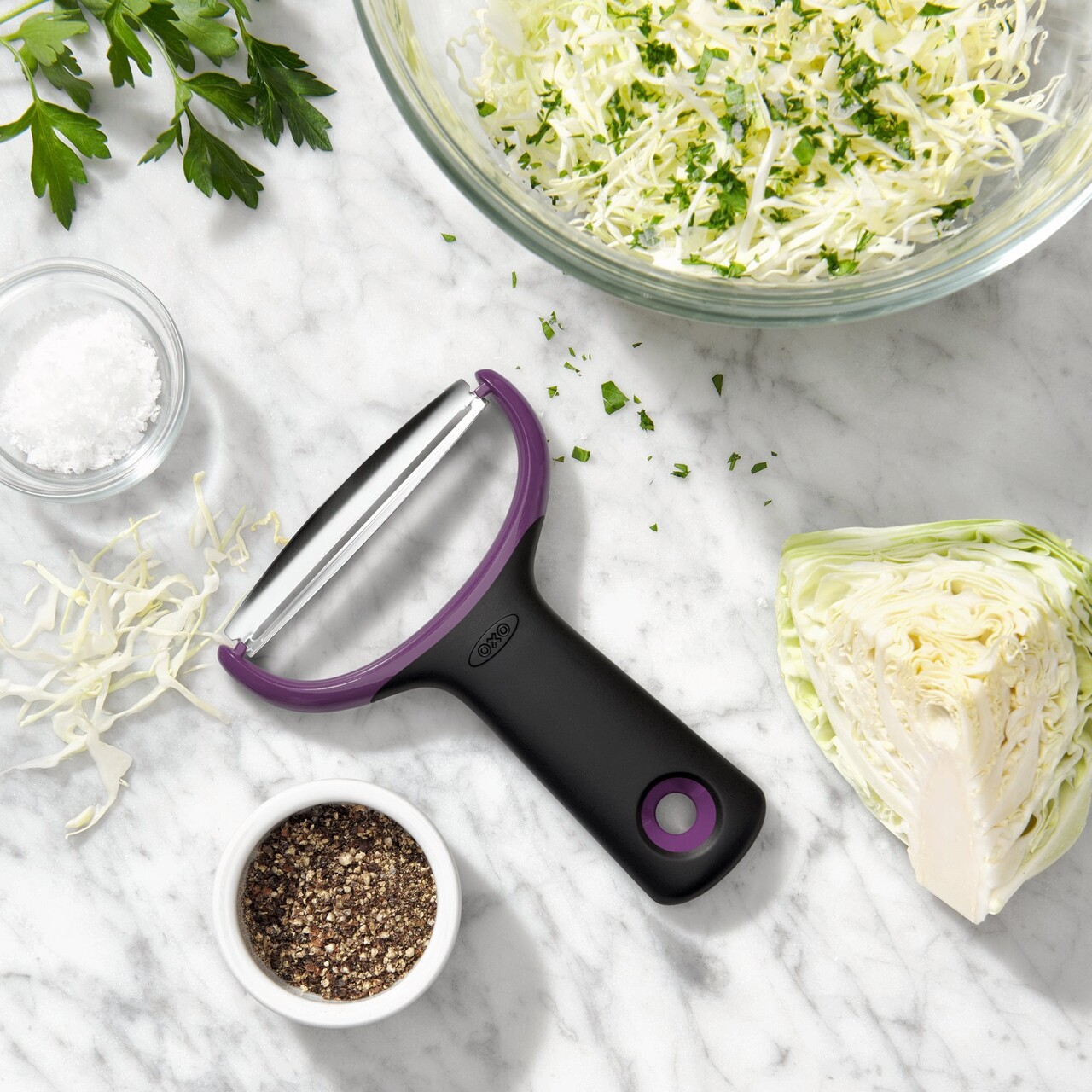 Decojitor mare de legume, inox, Mov, "Good Grips" - OXO - imagine 10