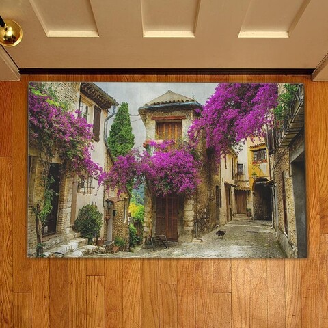 Covoras de intrare garden with lilac, casberg, 38x58 cm, poliester, multicolor