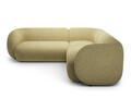 Coltar simetric 5 locuri, Kate, Micadoni, 252x252x76 cm, tesatura structurata, galben melanj
