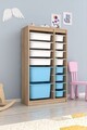 Dulap multifunctional, Estella, Montana Xs 2D4N8U, Sonomo Alb / Albastru