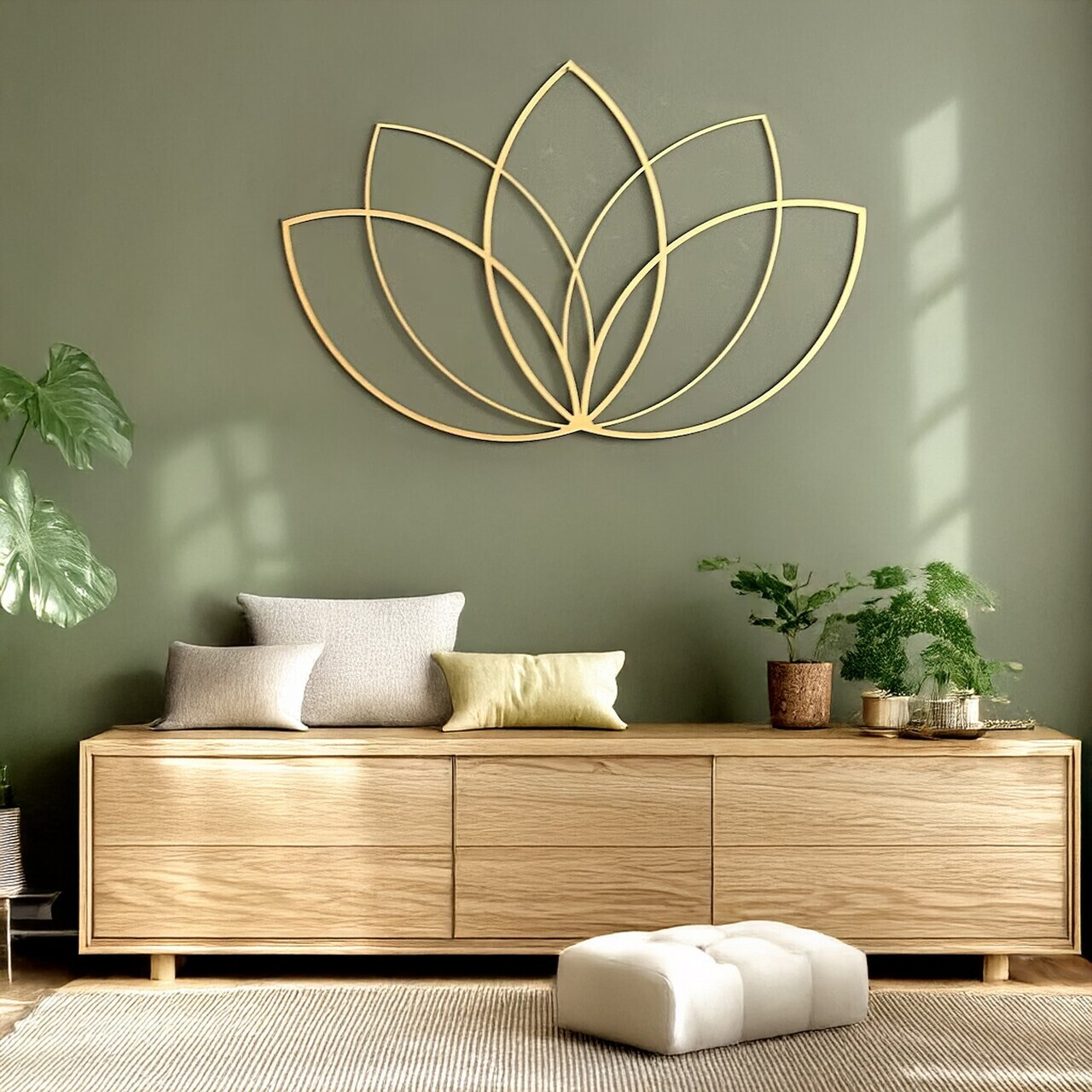 Decoratiune de perete, DCV-1121-MT, Dimensiune: 60 x 40 cm, Auriu — imaginea 3