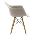 Scaun Julia Armchair, Pakoworld, 62x60x78.5 cm, lemn de fag/polipropilena, gri