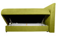 Pat matrimonial, Bergen Memory, 180x200 cm, cu spatiu pentru depozitare, Verde