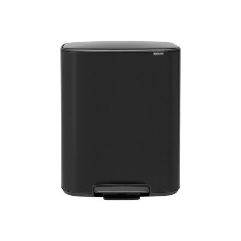 Cos de gunoi cu pedala, Brabantia, Bo Pedal, 60 L, 36.3x54.1x65.2 cm, otel, negru mat