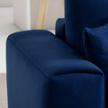 Coltar extensibil stanga 4 locuri ELTAP, LT-40VE, Dalia, 289x190x95 cm, lemn/poliester, albastru