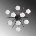 Lustra, Fulgor, 942FLG1320, Metal, Negru