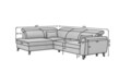 Coltar extensibil stanga 4 locuri ELTAP, LT-05VER, Noble, 255x201x100 cm, lemn/poliester, gri inchis