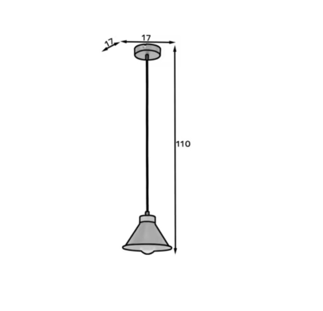 Lustra ELTAP, Detmer, 17x110 cm, 1xE27, 15W, otel, negru/auriu