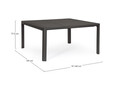 Masa extensibila pentru gradina/terasa Kiplin, Bizzotto, 149 x 97/149 x 77.5 cm, aluminiu, gri carbune