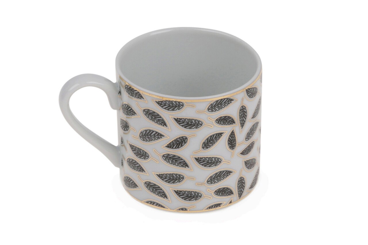 Set cesti de cafea, Kütahya Porselen, 710KTP1249, Portelan, Alb/Negru