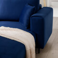 Coltar extensibil dreapta 4 locuri ELTAP, RT-40VE, Dalia, 289x190x95 cm, lemn/poliester, albastru