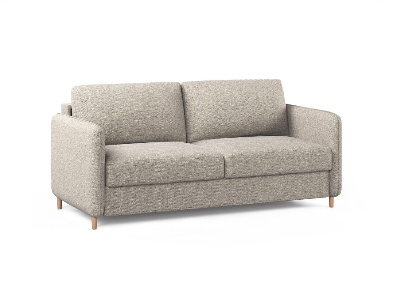 Canapea extensibila 3 locuri, Simo, Micadoni Home, 184x102x95 cm, tesatura structurata, bej sand — imaginea 6