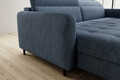 Coltar extensibil stanga 3 locuri ELTAP, LT-40RAQ, Gomsi, 228x165x100 cm, lemn/poliester, albastru