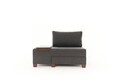 Fotoliu extensibil, Balcab Home, 825BLC4716, Lemn, Antracit