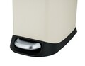 Cos de gunoi cu pedala Design, Wenko, 20.5x36x46 cm, otel/polipropilena, crem/negru