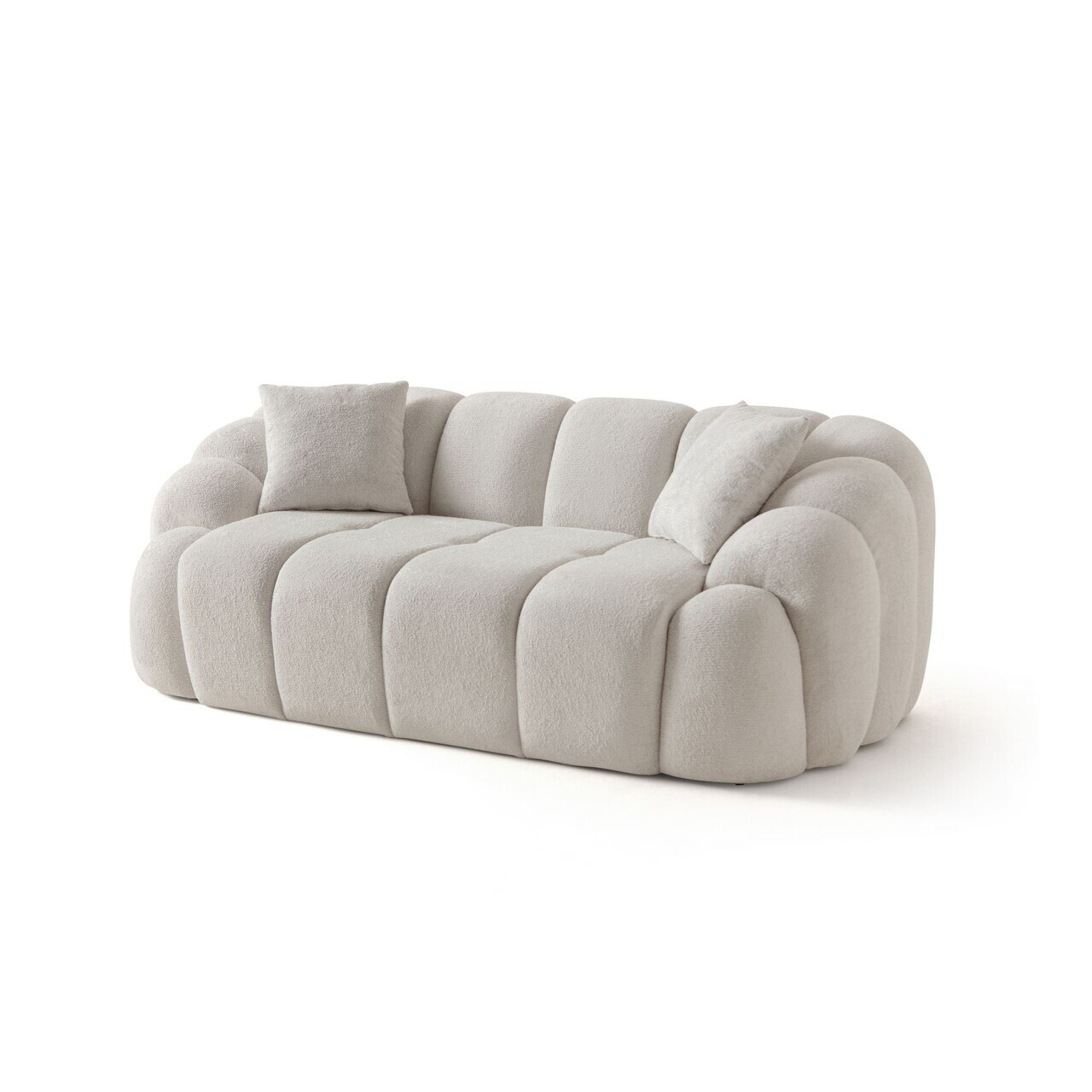 Canapea 2 locuri, Atelier del Sofa, 752EST2501, Lemn de carpen/PAL melaminat, Alb - view 3