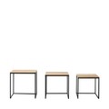 Set masute 3 piese, Adore, SHP-933-TT-1, PAL, Nuc / Negru
