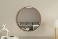 Oglinda decorativa, Siam, Ozze, 60x60x2.2 cm, MDF , Alb/Maro